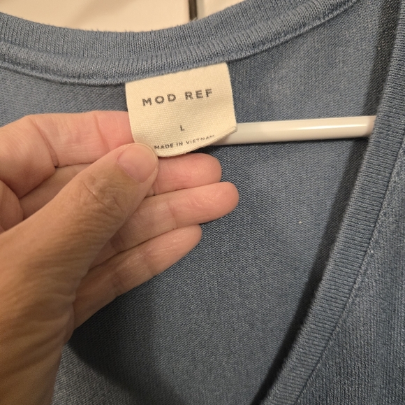 Ladies blue sweater blouse by Mod Ref. Size L - Picture 4 of 4